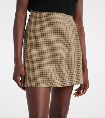 Minigonna in misto lana a quadri | Moncler
