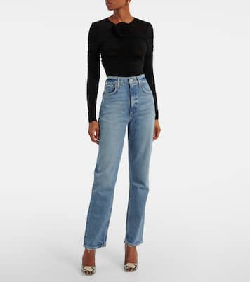 Jeans rectos cropped 90s de tiro medio | Agolde
