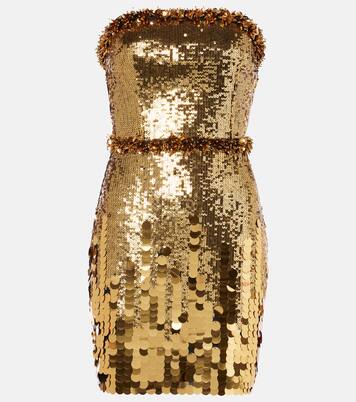 Abito corto Golden Hour con paillettes | Rebecca Vallance
