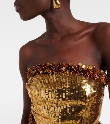 Abito corto Golden Hour con paillettes | Rebecca Vallance