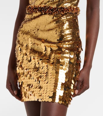 Abito corto Golden Hour con paillettes | Rebecca Vallance