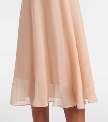 Vestido midi Georg con ribete de plumas | Blumarine