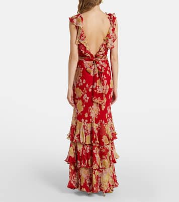 Rio floral ruffled gown | Rixo