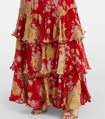 Rio floral ruffled gown | Rixo