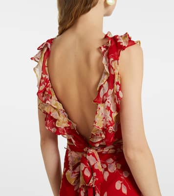 Rio floral ruffled gown | Rixo