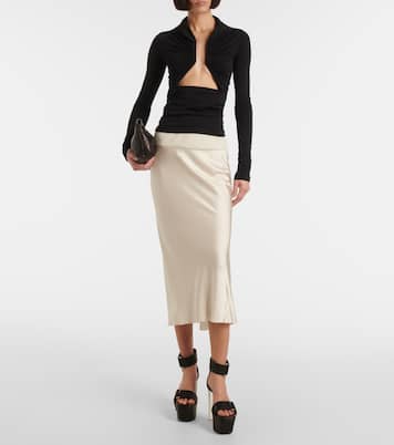 Falda midi de satén | Rick Owens