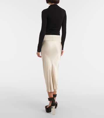 Falda midi de satén | Rick Owens
