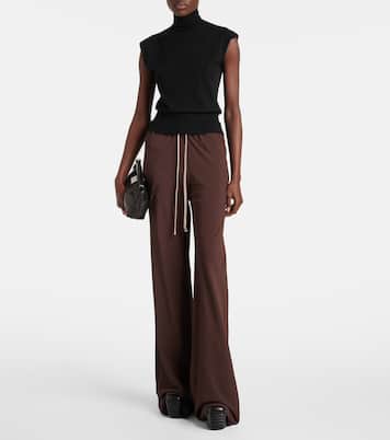 Pantaloni regular Dietrich Drawstring in cady di crêpe | Rick Owens