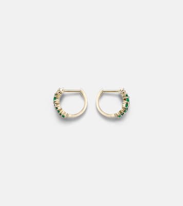 x Wicked  – Boucles d'oreilles Emerald City en or 14 ct, émeraudes et diamants | Sydney Evan