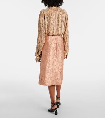 Gonna midi in lamé | Dries Van Noten