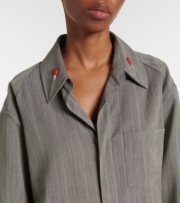 Camicia in lana a righe | Bottega Veneta