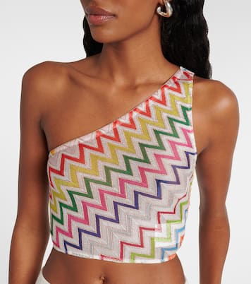 Top monospalla con lamé a zig-zag | Missoni