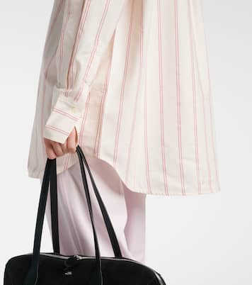 Camicia oversize in cotone e seta a righe | Toteme