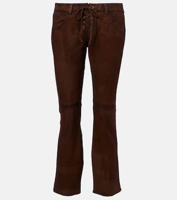 Pantalon Vanel à taille basse en daim | Isabel Marant