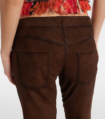 Pantalon Vanel à taille basse en daim | Isabel Marant