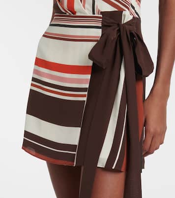 Thistle striped silk satin minidress | SIR