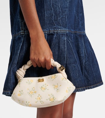 Bou Mini floral canvas tote bag | Ganni