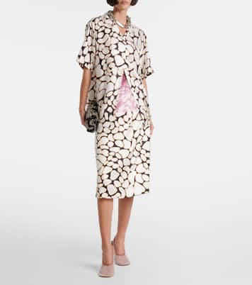 Camicia Clive in seta con stampa | Dries Van Noten