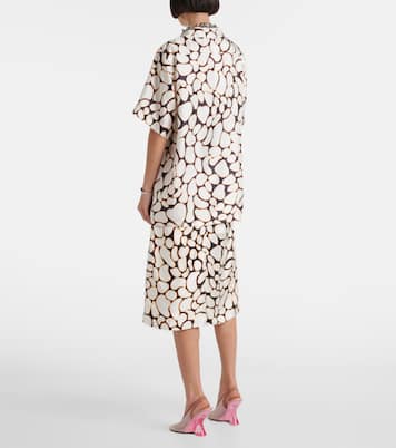 Camicia Clive in seta con stampa | Dries Van Noten