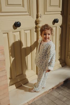 Veste Mioblu en coton à fleurs | Konges Sløjd
