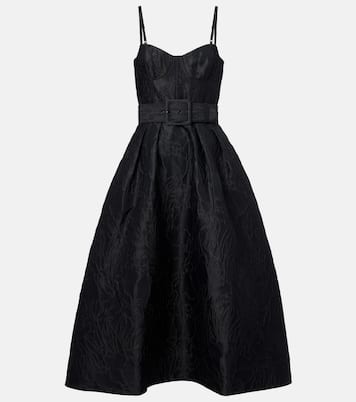 Petra belted jacquard bustier dress | Rebecca Vallance