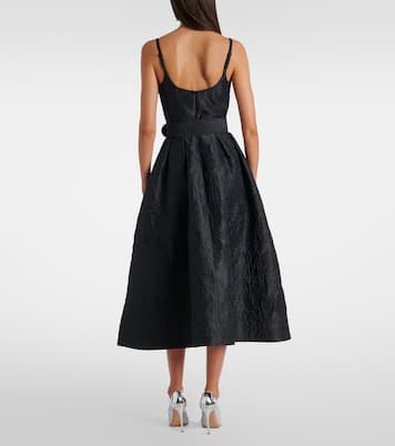 Petra belted jacquard bustier dress | Rebecca Vallance
