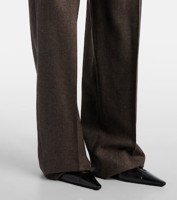 Herringbone wool wide-leg pants | Saint Laurent