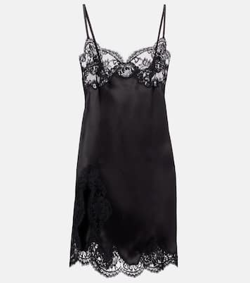Robe en satin de soie mélangée | Dolce&Gabbana