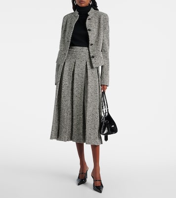 Gallo cotton and wool-blend midi skirt | Max Mara