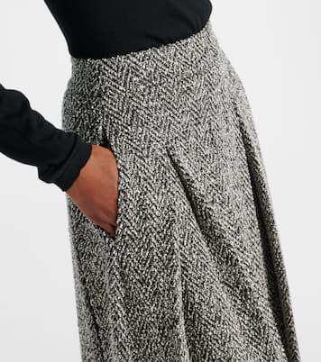 Gallo cotton and wool-blend midi skirt | Max Mara