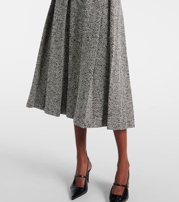 Gallo cotton and wool-blend midi skirt | Max Mara