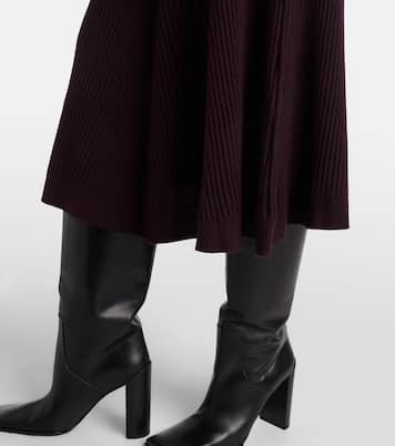 Falda midi de lana acanalada | Victoria Beckham