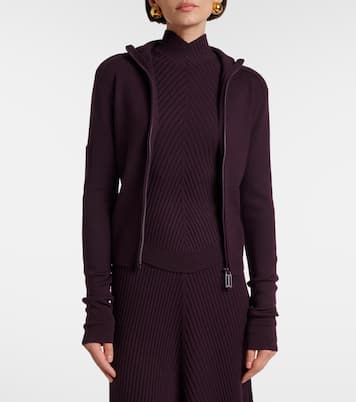 Falda midi de lana acanalada | Victoria Beckham
