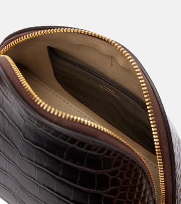 Small croc-effect leather pouch | Toteme