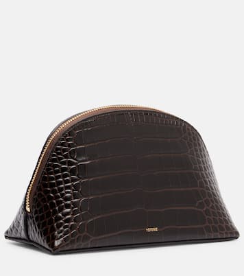 Small croc-effect leather pouch | Toteme