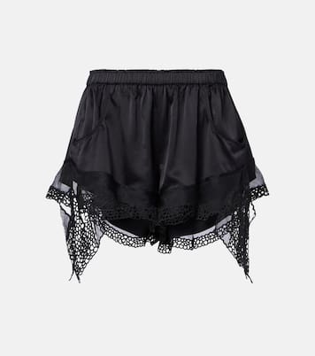 Short Ildana en soie mélangée et dentelle | Isabel Marant