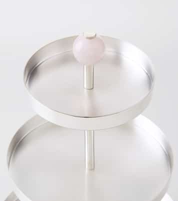 Embellished silver-plated metal cake stand | Natalia Criado