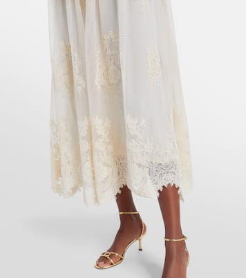 Hypnotic floral lace midi dress | Zimmermann