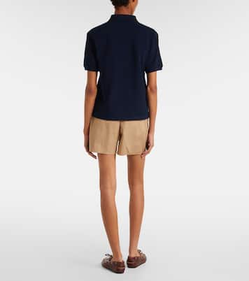 Logo cotton piqué polo shirt | Miu Miu
