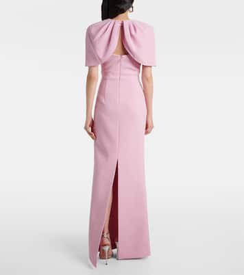 Xena caped crêpe gown | Rebecca Vallance