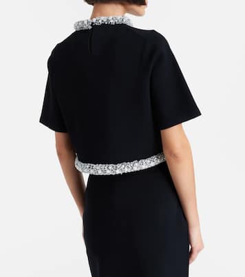 Ozelle embellished knitted crop top | Simkhai