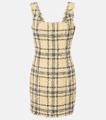 Checked sequined tweed minidress | Balmain