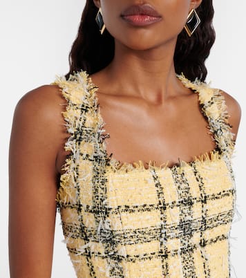 Checked sequined tweed minidress | Balmain