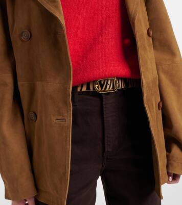 Mija zebra-print calf hair belt | Déhanche