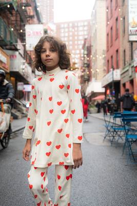 Printed cotton-blend dress | Mini Rodini