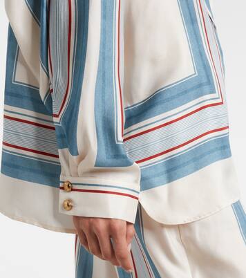 Camisa de seda con pañuelo a rayas | Zimmermann
