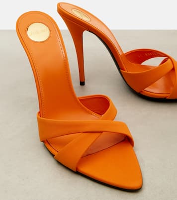 Kirat 110 crêpe satin mules | Saint Laurent