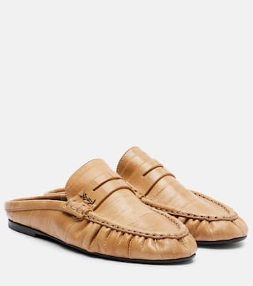 Le Loafer leather mules | Saint Laurent