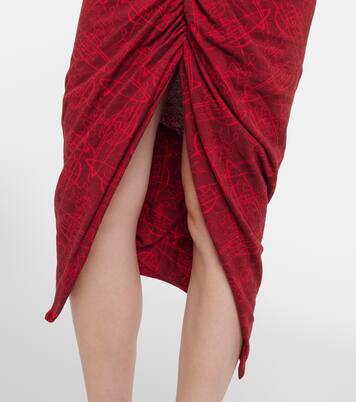 Pulling cotton jacquard midi dress | Vivienne Westwood