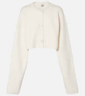 Cropped wool-blend cardigan | Toteme